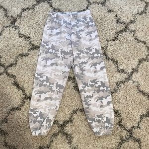 Lazypants Kids White Camo Sweatpants